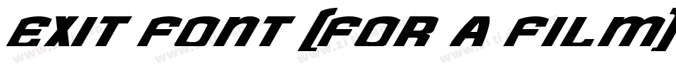 Exit font (for a film)字体转换